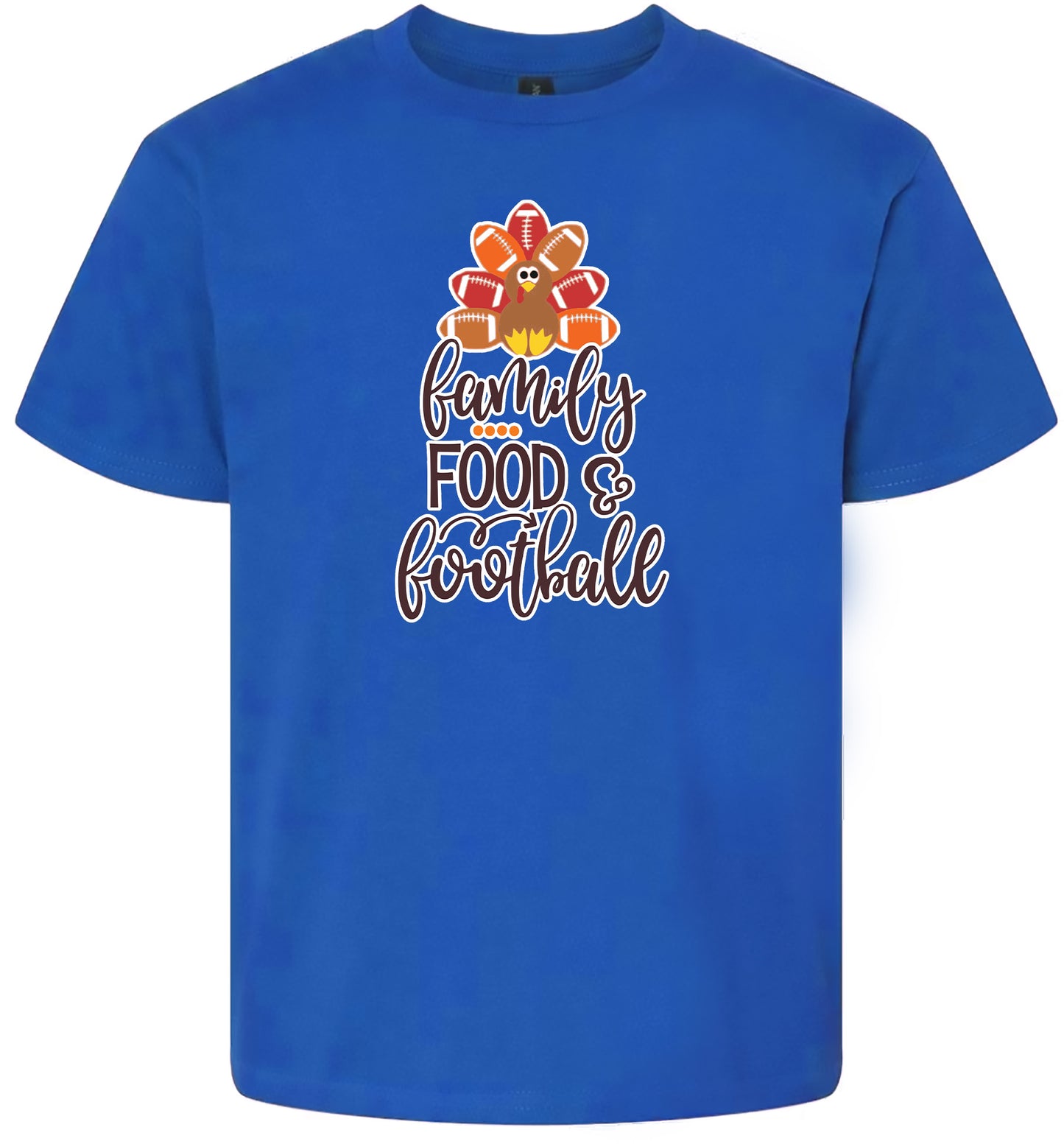 Family, Food & Football Children's Gildan Soft Shirt