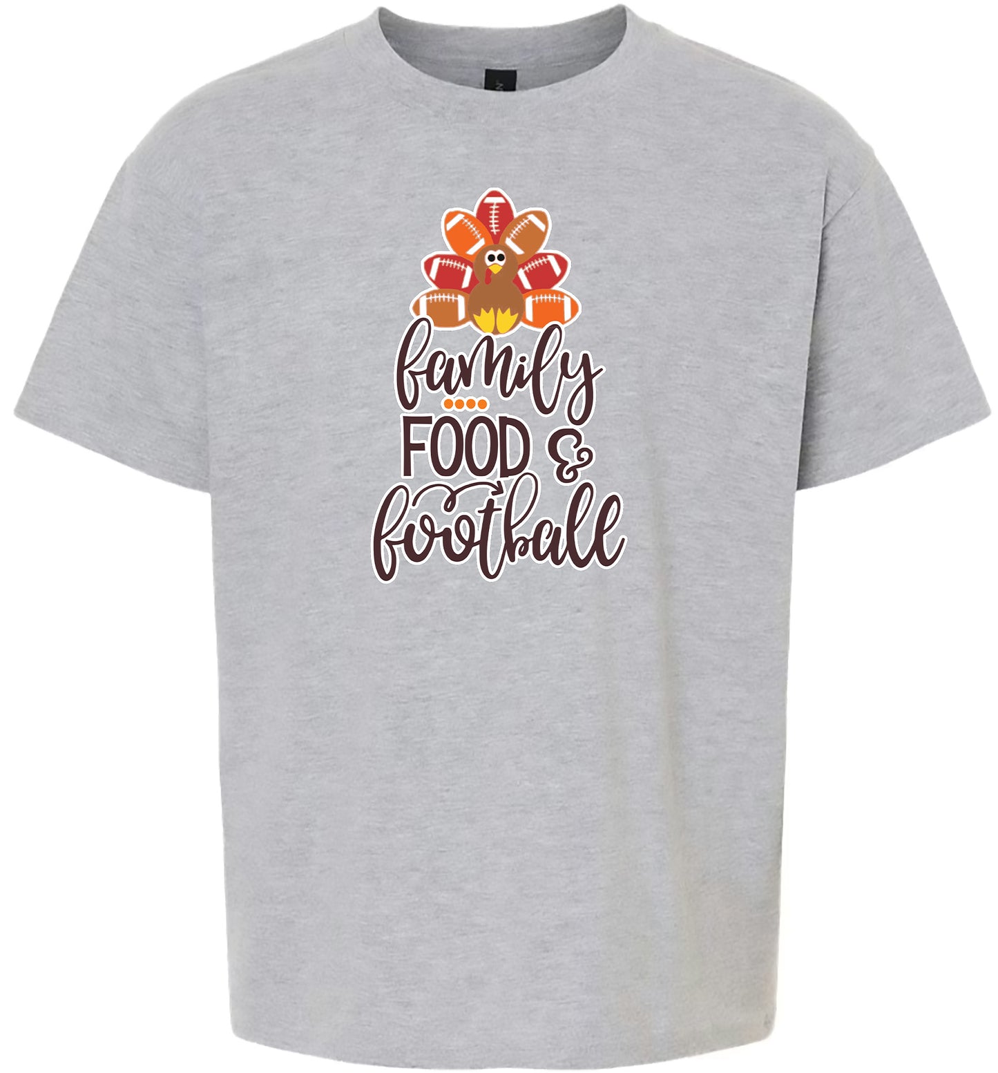 Family, Food & Football Children's Gildan Soft Shirt