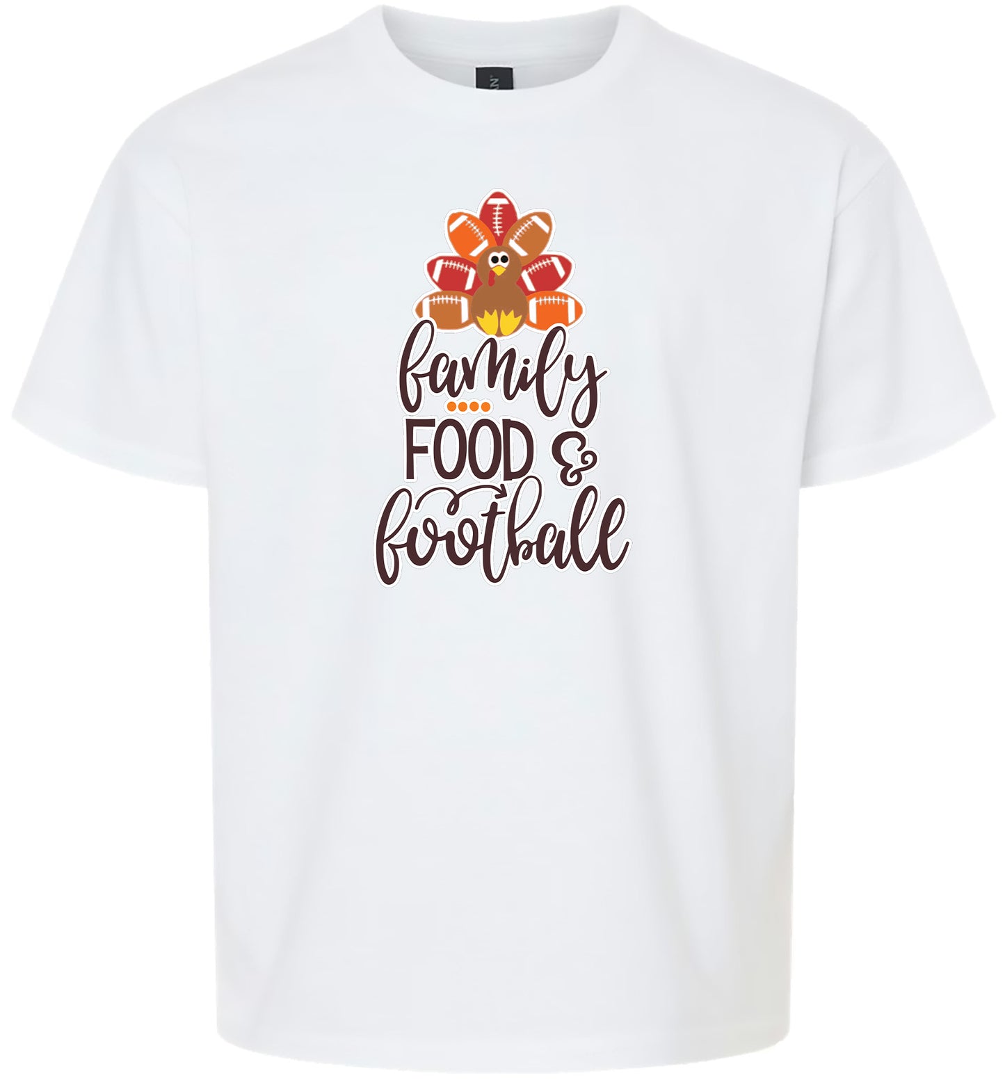 Family, Food & Football Children's Gildan Soft Shirt