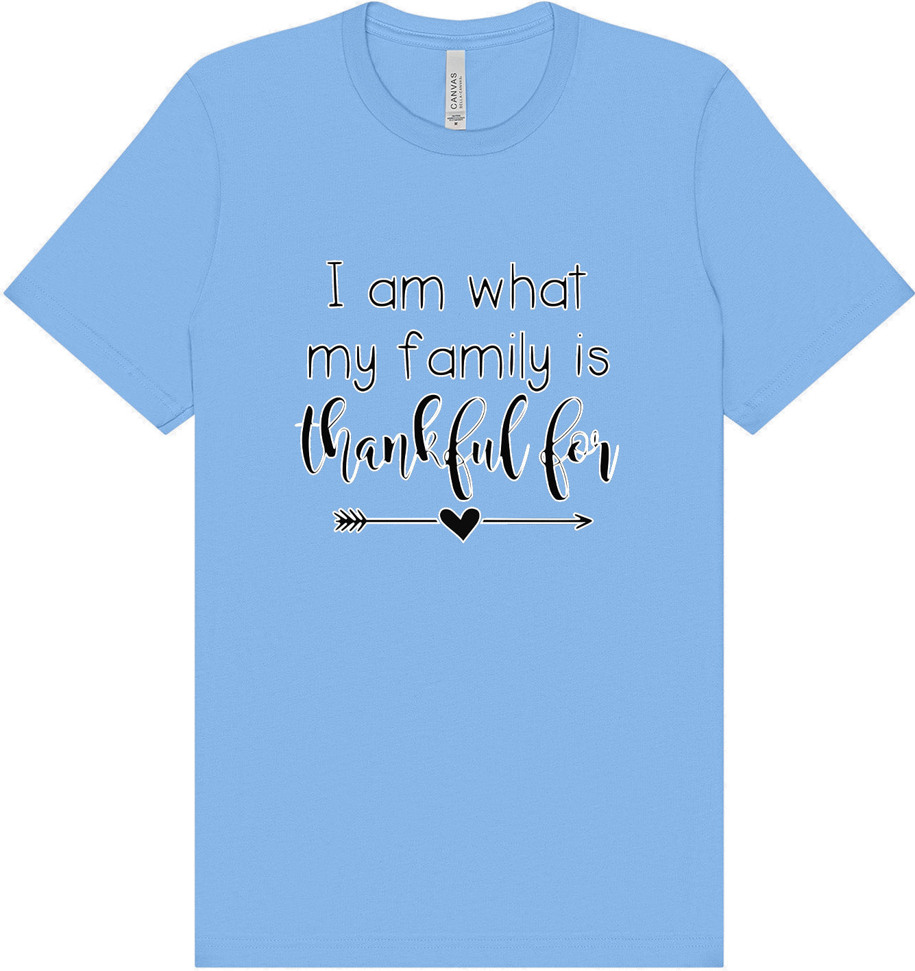 I Am What My Family Is Thankful For Adult Bella Canvas Shirt