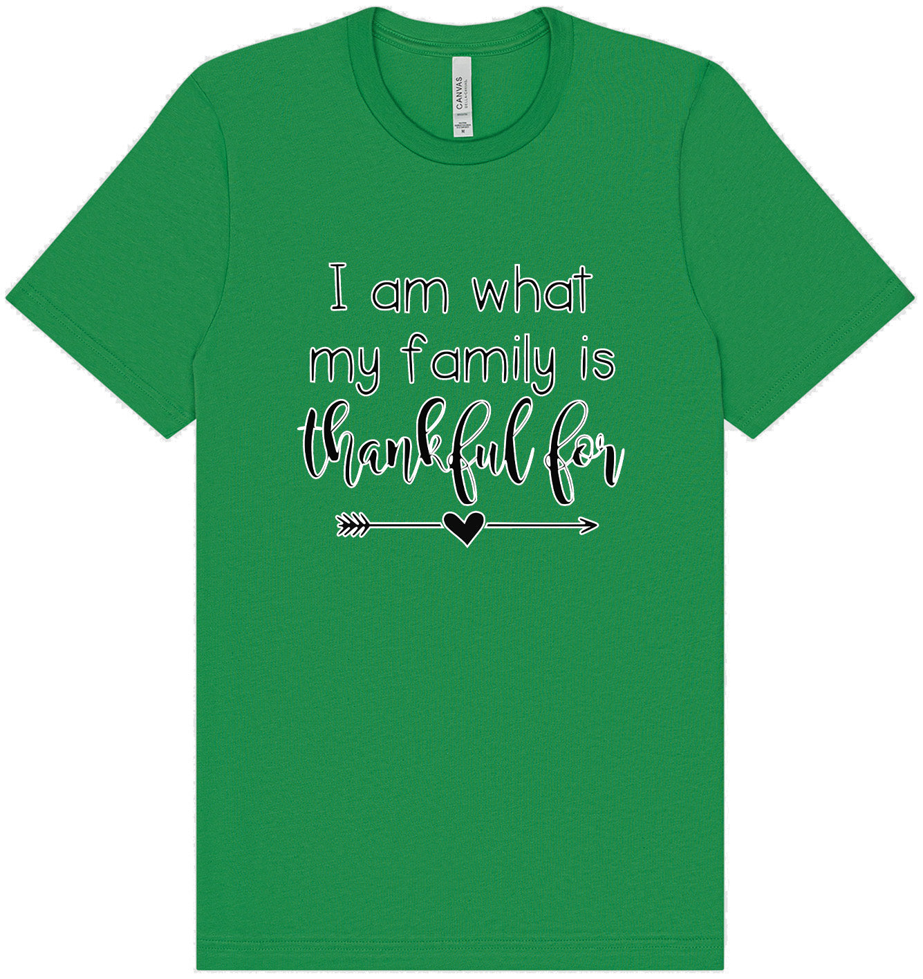 I Am What My Family Is Thankful For Adult Bella Canvas Shirt