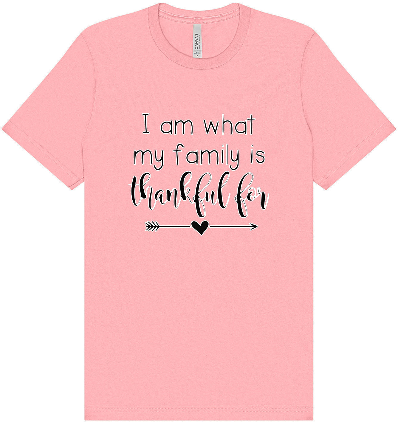 I Am What My Family Is Thankful For Adult Bella Canvas Shirt