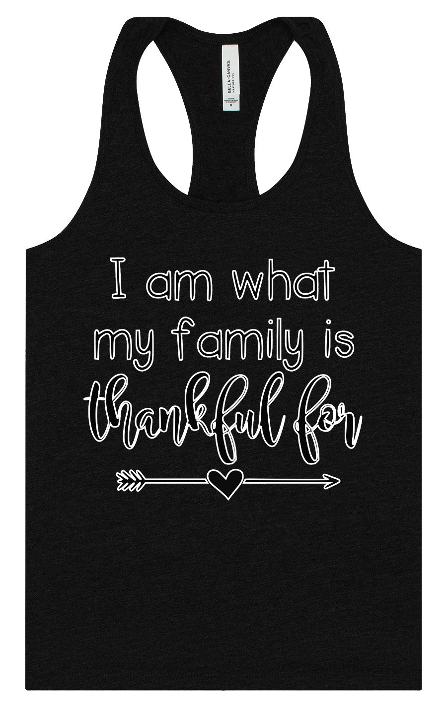 I Am What My Family Is Thankful For Women's Racerback Tank