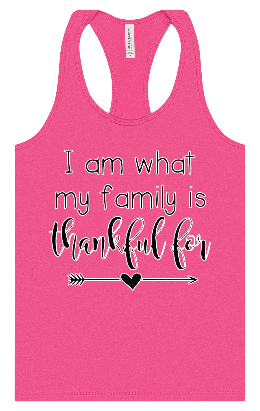 I Am What My Family Is Thankful For Women's Racerback Tank