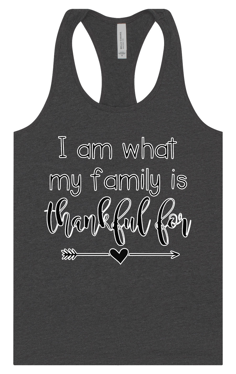 I Am What My Family Is Thankful For Women's Racerback Tank