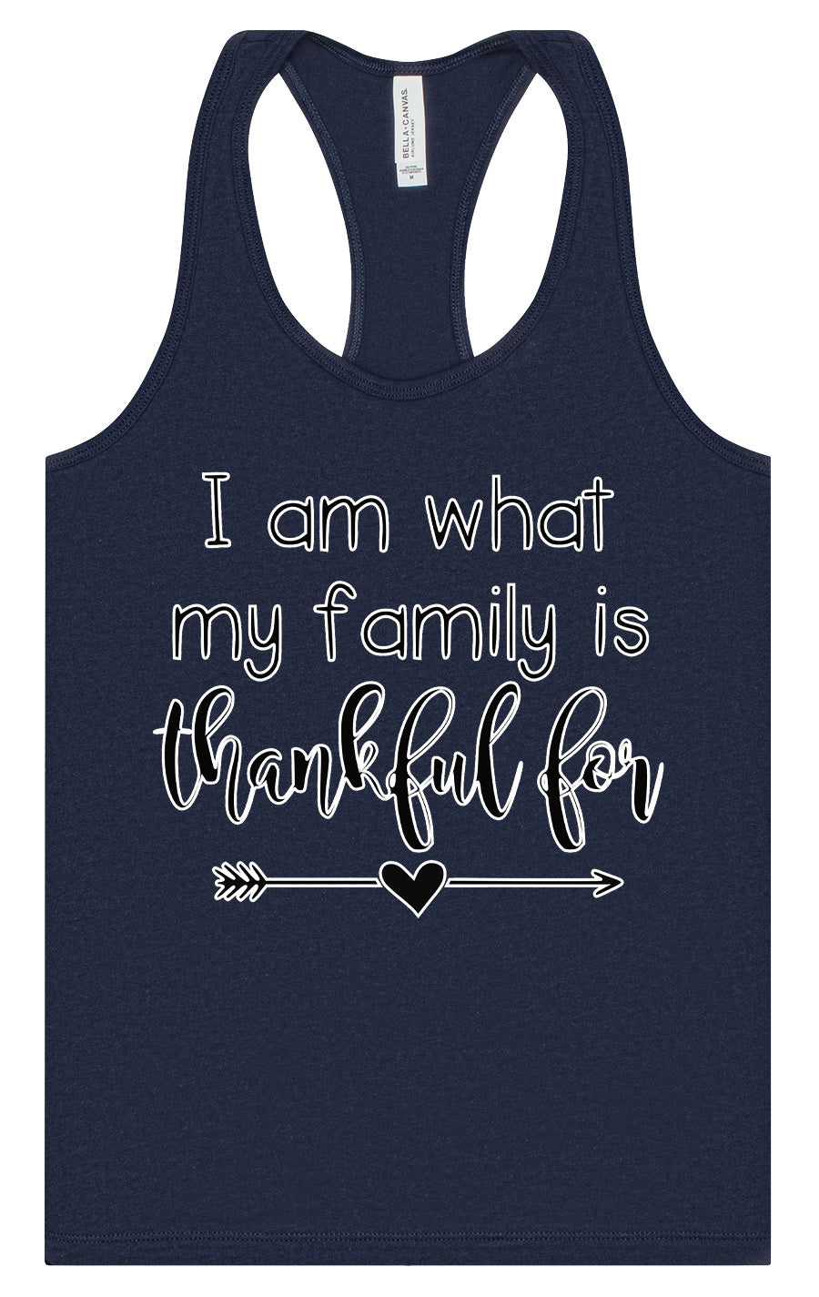 I Am What My Family Is Thankful For Women's Racerback Tank