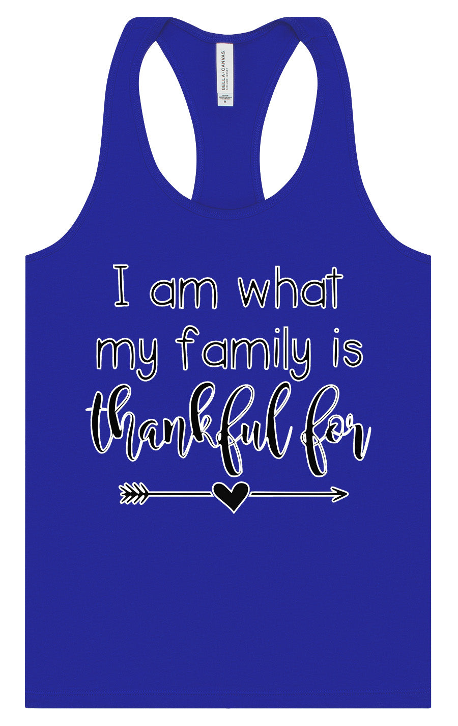 I Am What My Family Is Thankful For Women's Racerback Tank