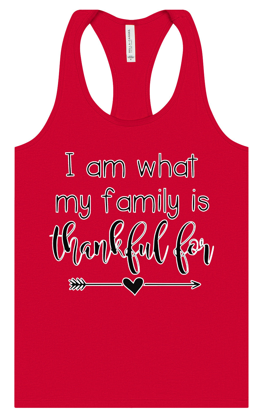 I Am What My Family Is Thankful For Women's Racerback Tank