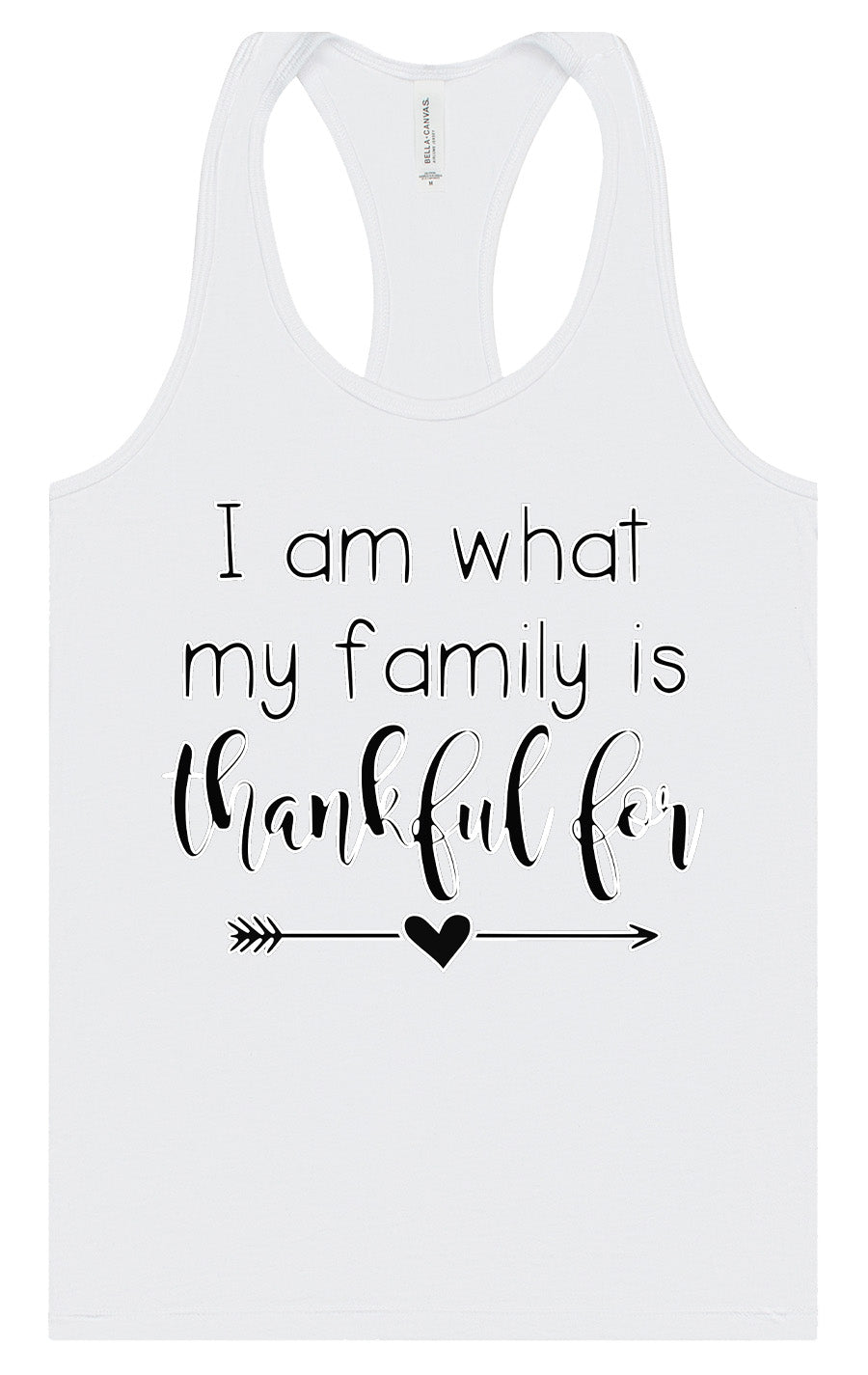 I Am What My Family Is Thankful For Women's Racerback Tank