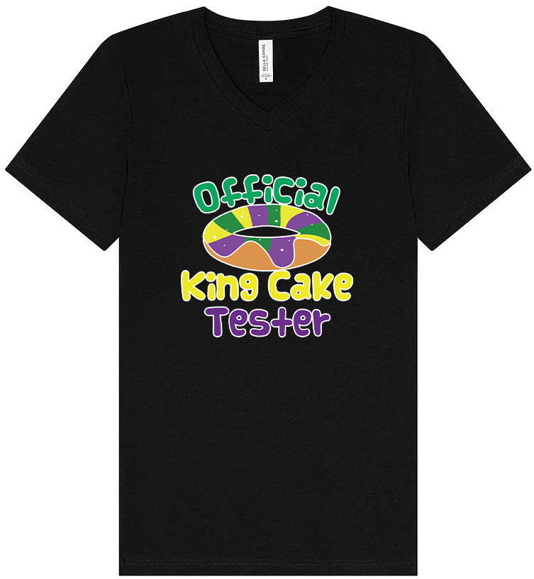 King Cake Tester Unisex V-Neck Shirt