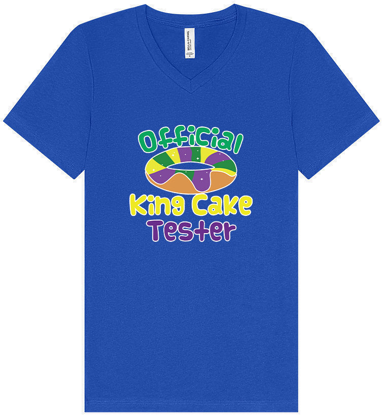 King Cake Tester Unisex V-Neck Shirt