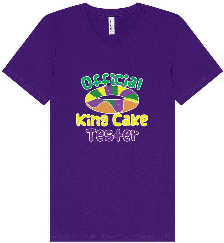 King Cake Tester Unisex V-Neck Shirt