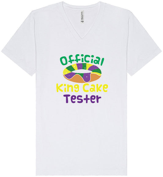King Cake Tester Unisex V-Neck Shirt
