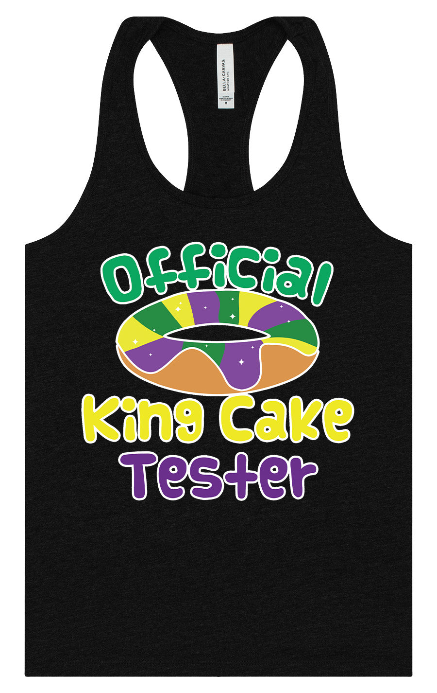 King Cake Tester Women's Racerback Tank