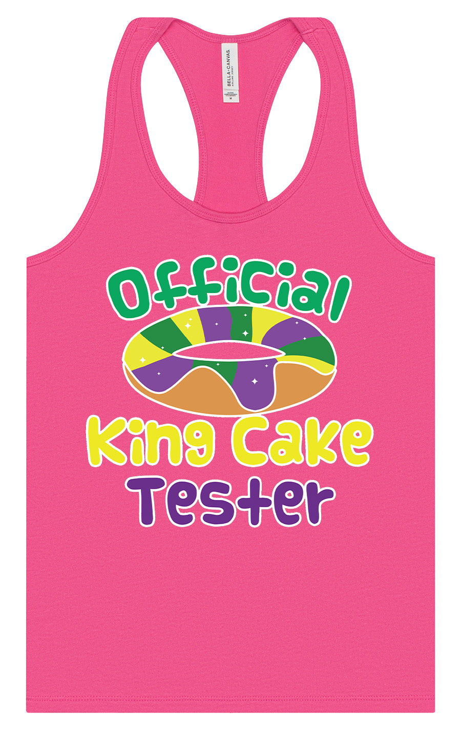 King Cake Tester Women's Racerback Tank