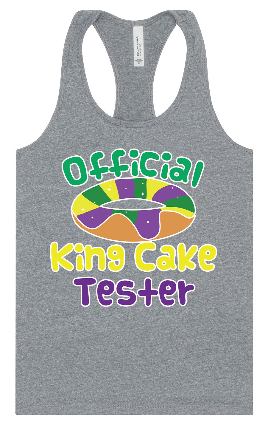 King Cake Tester Women's Racerback Tank