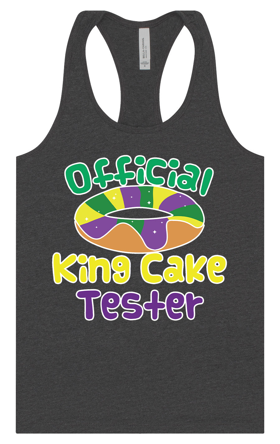 King Cake Tester Women's Racerback Tank