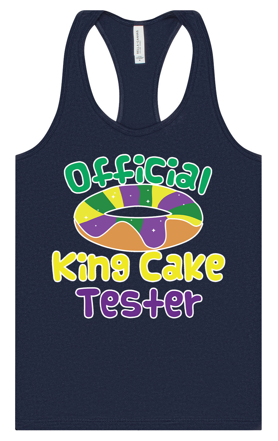 King Cake Tester Women's Racerback Tank