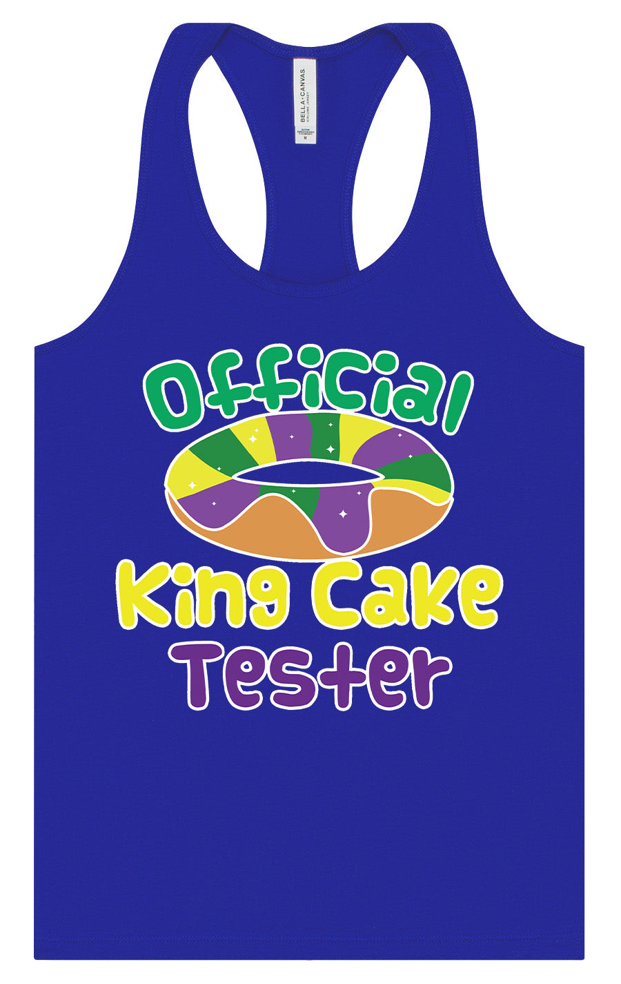 King Cake Tester Women's Racerback Tank