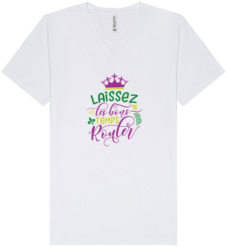 Laissez Les Bons Temps Rouler Unisex V-Neck Shirt