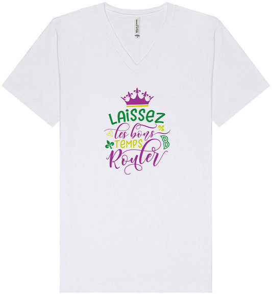 Laissez Les Bons Temps Rouler Unisex V-Neck Shirt