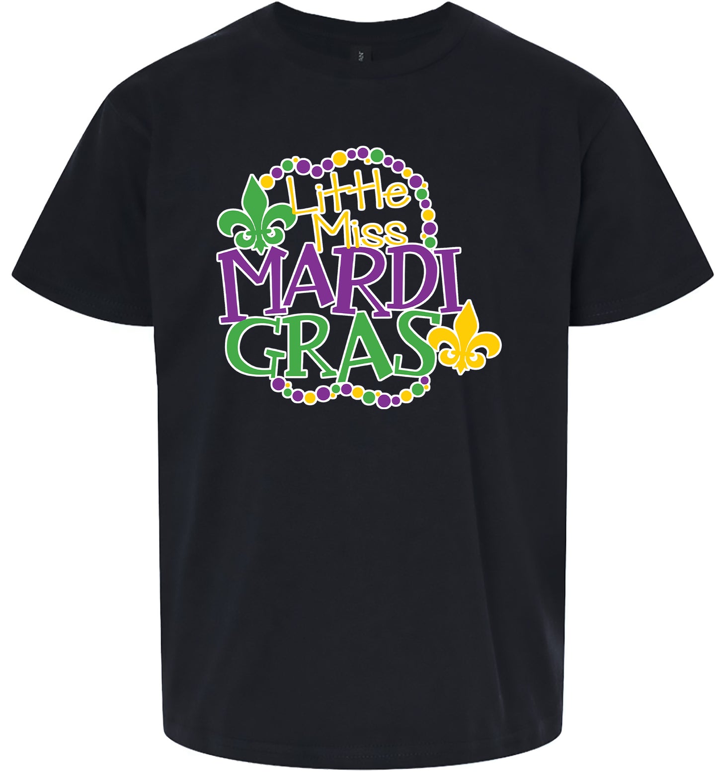 Little Miss Mardi Gras Children's Gildan Soft Shirt