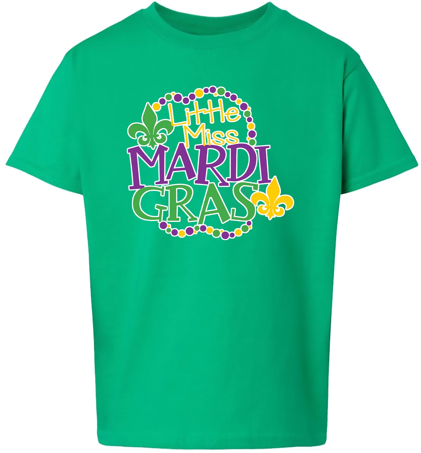 Little Miss Mardi Gras Children's Gildan Soft Shirt