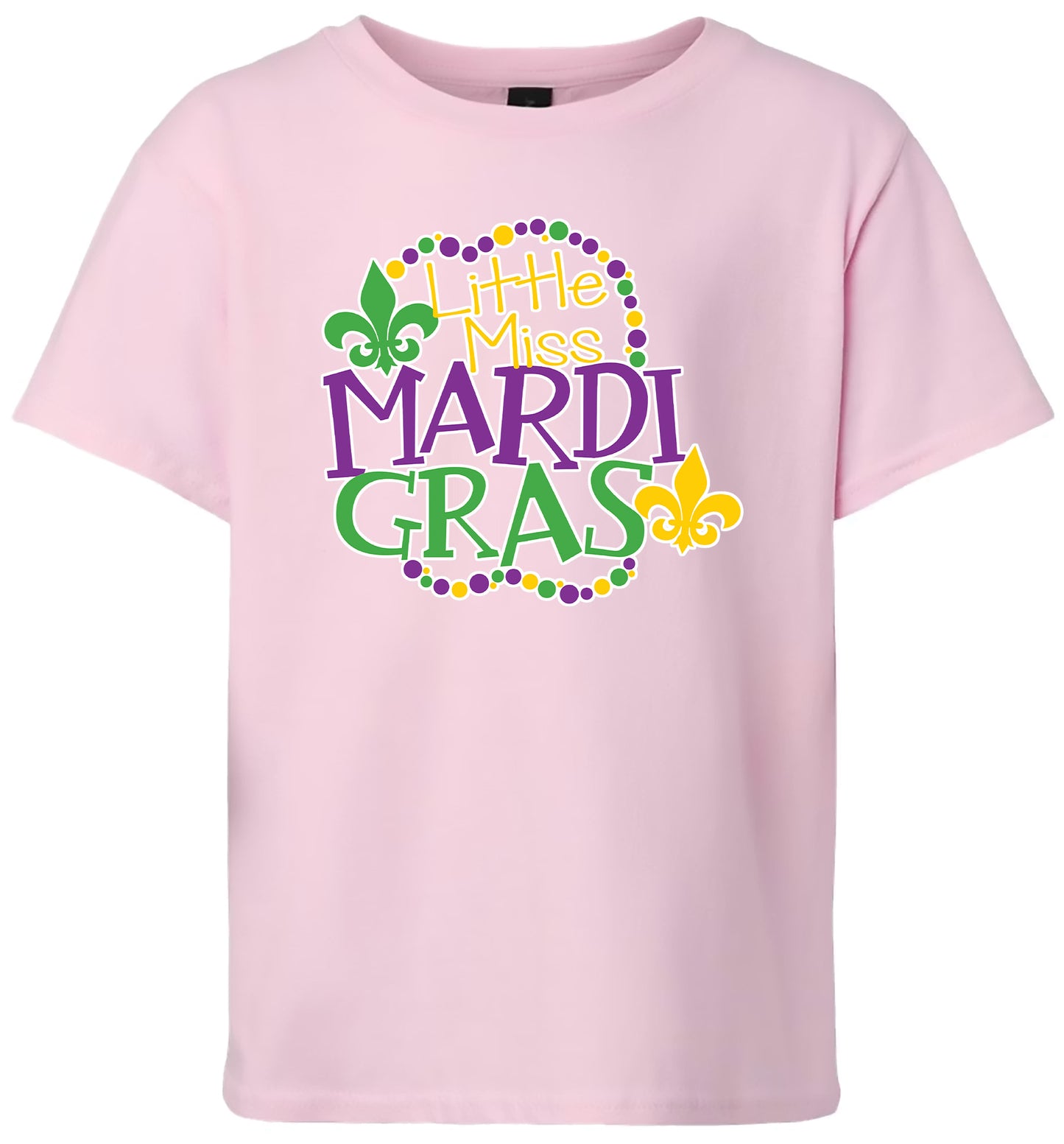 Little Miss Mardi Gras Children's Gildan Soft Shirt