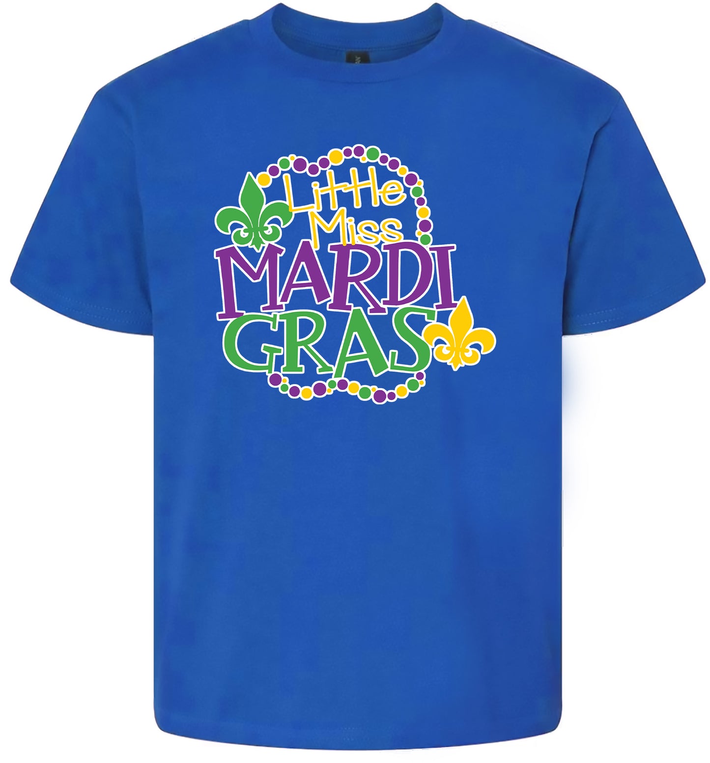 Little Miss Mardi Gras Children's Gildan Soft Shirt