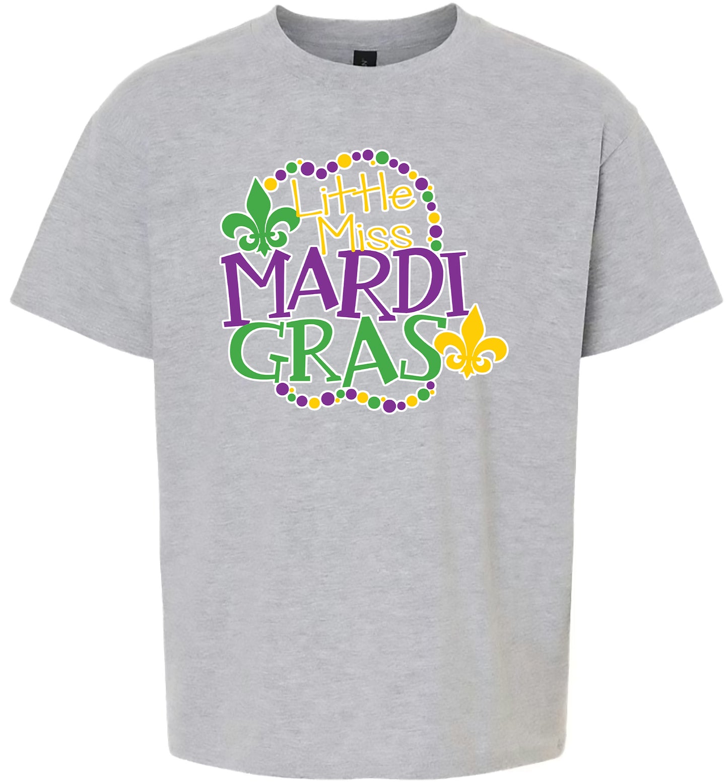 Little Miss Mardi Gras Children's Gildan Soft Shirt