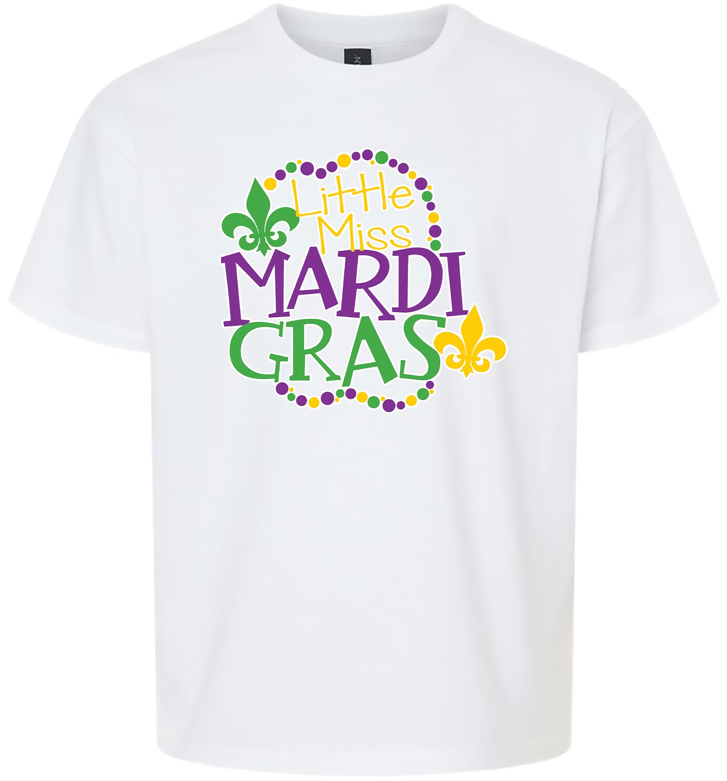 Little Miss Mardi Gras Children's Gildan Soft Shirt