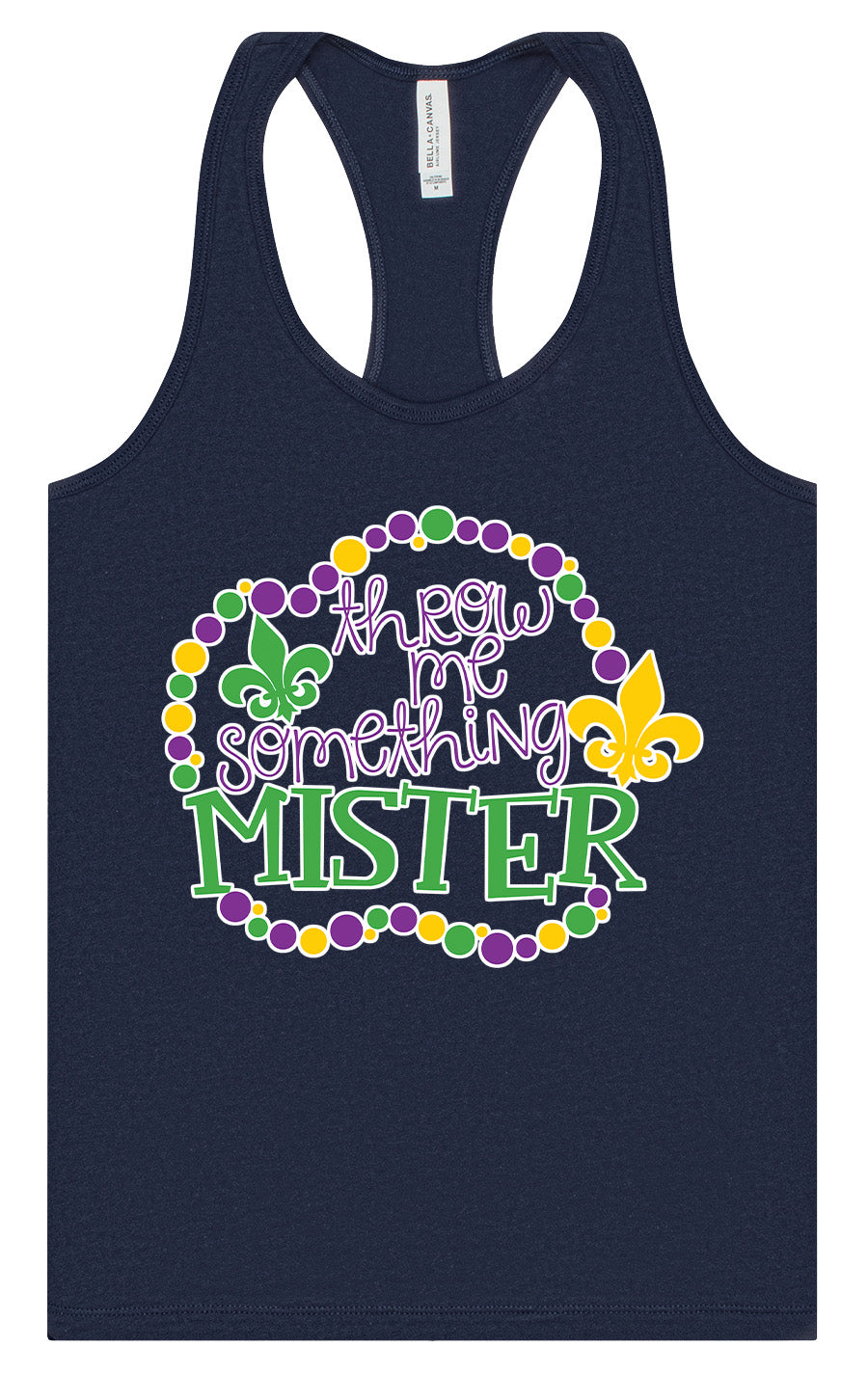 Throw Me Something Mister Women's Racerback Tank