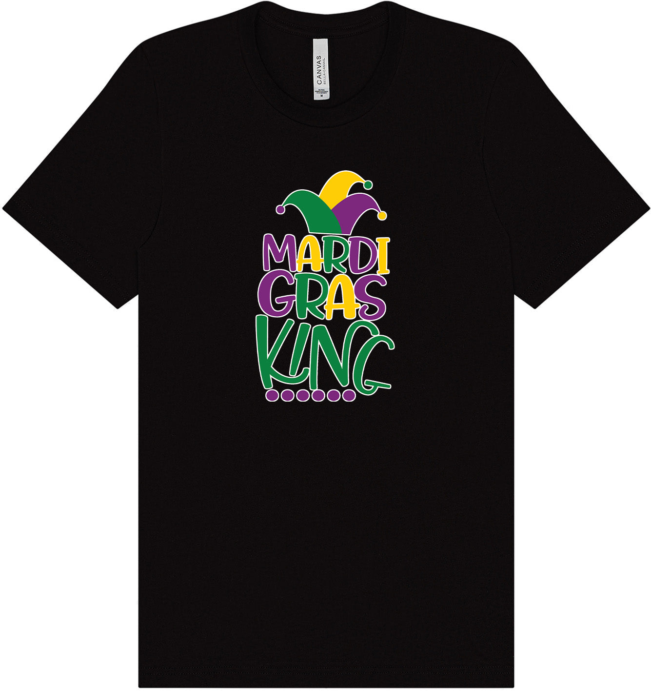 Mardi Gras King Adult Bella Canvas Shirt