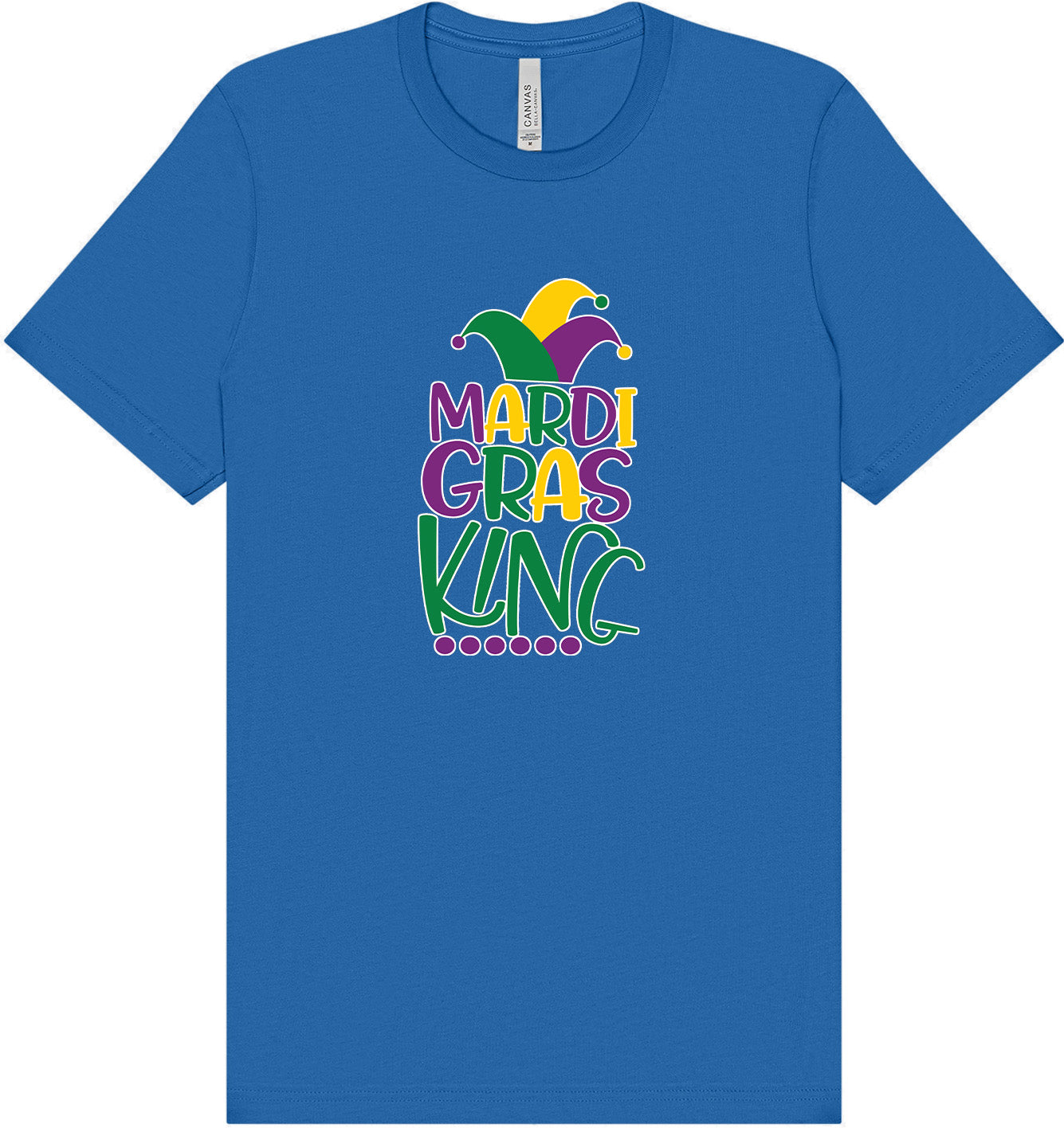 Mardi Gras King Adult Bella Canvas Shirt