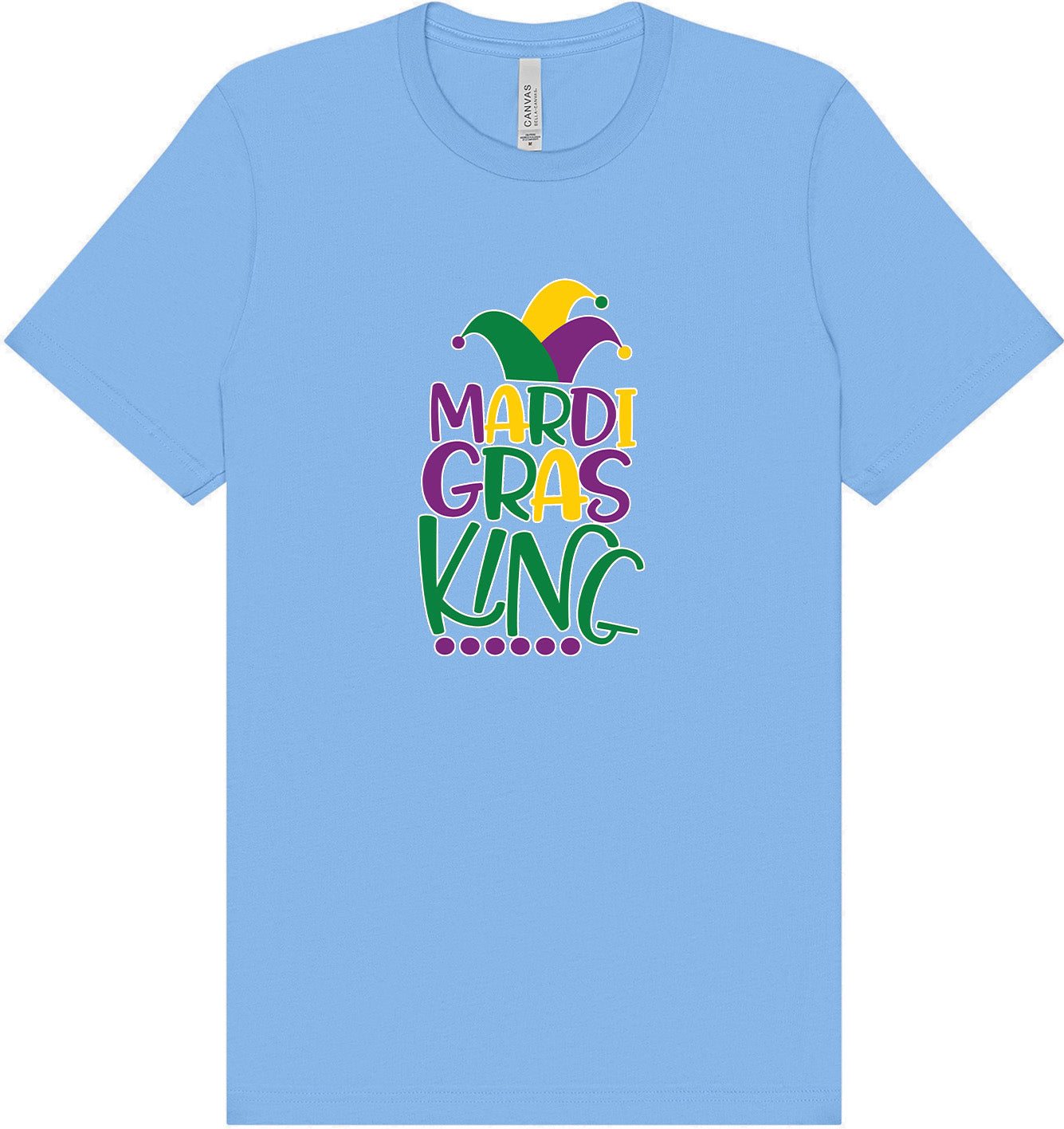 Mardi Gras King Adult Bella Canvas Shirt