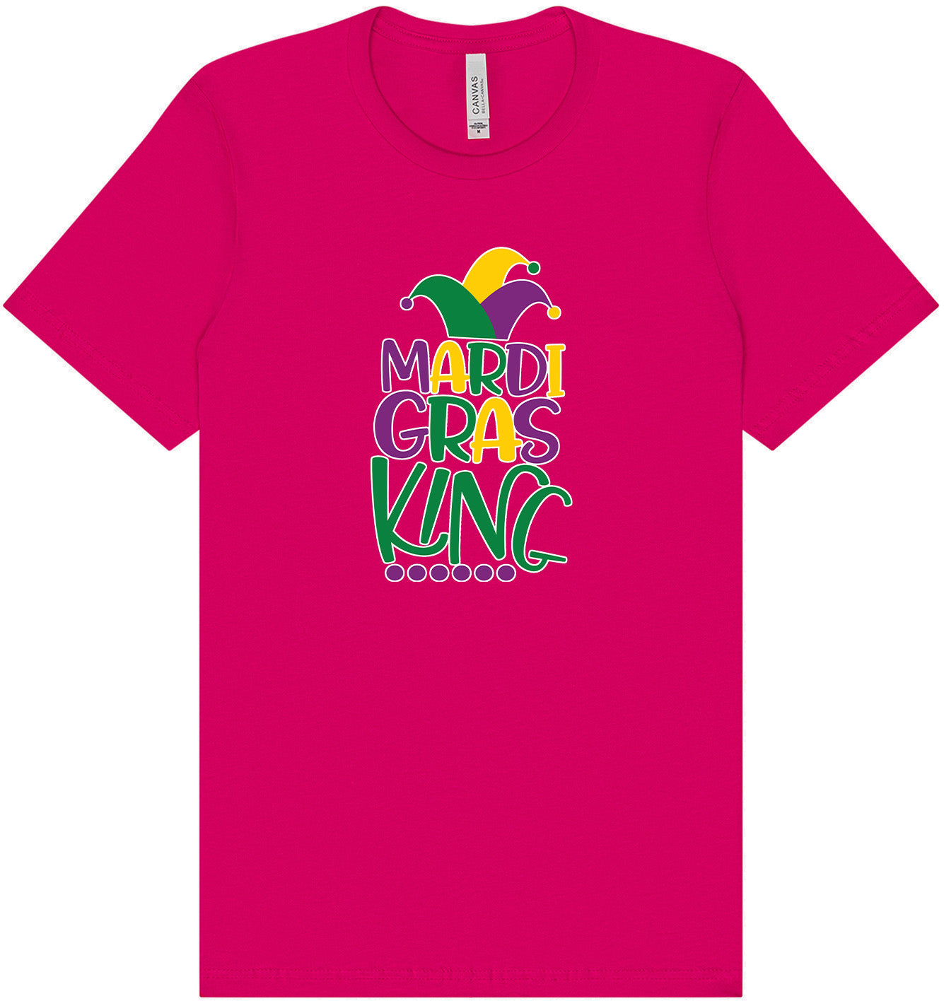 Mardi Gras King Adult Bella Canvas Shirt