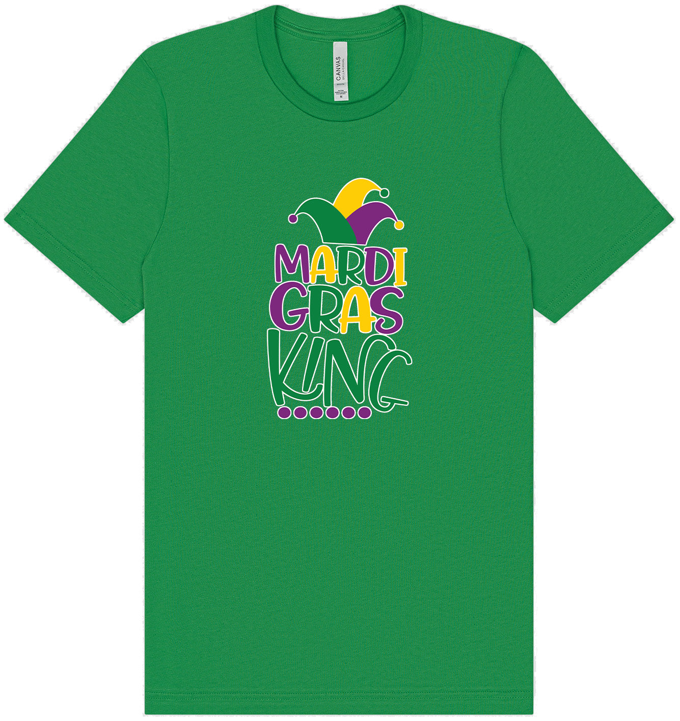 Mardi Gras King Adult Bella Canvas Shirt