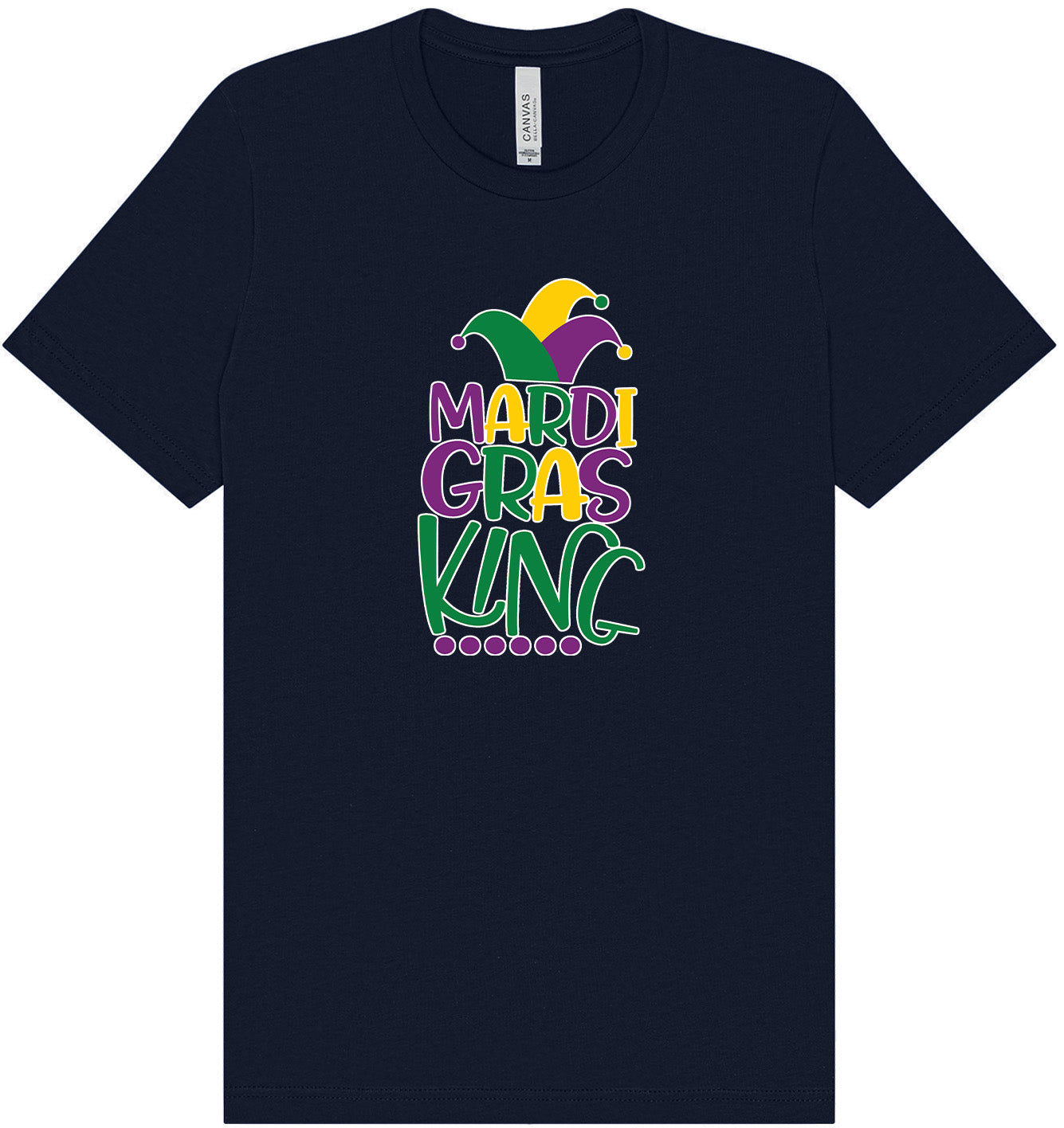 Mardi Gras King Adult Bella Canvas Shirt
