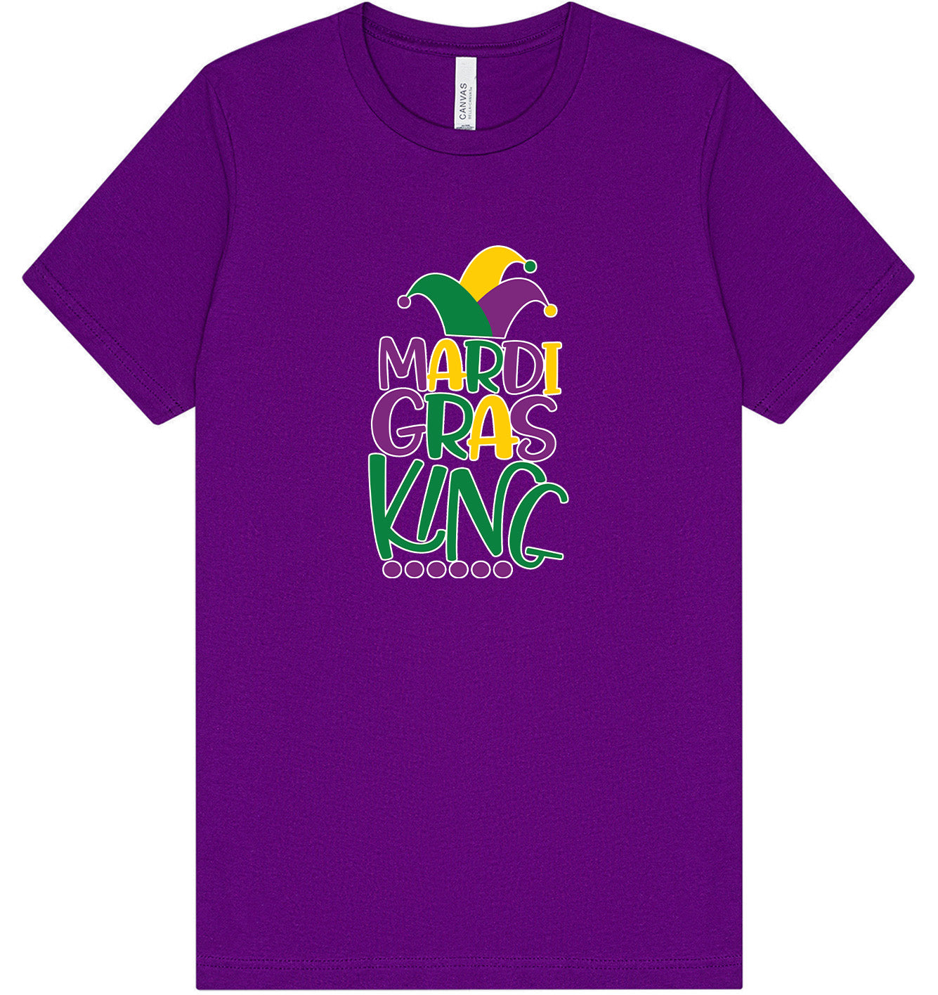 Mardi Gras King Adult Bella Canvas Shirt
