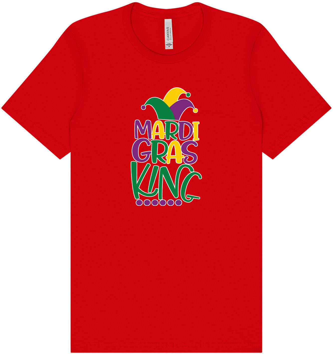 Mardi Gras King Adult Bella Canvas Shirt