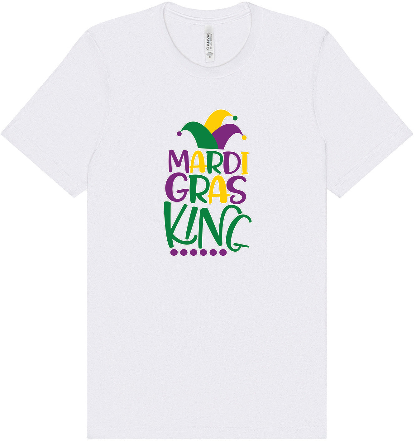 Mardi Gras King Adult Bella Canvas Shirt