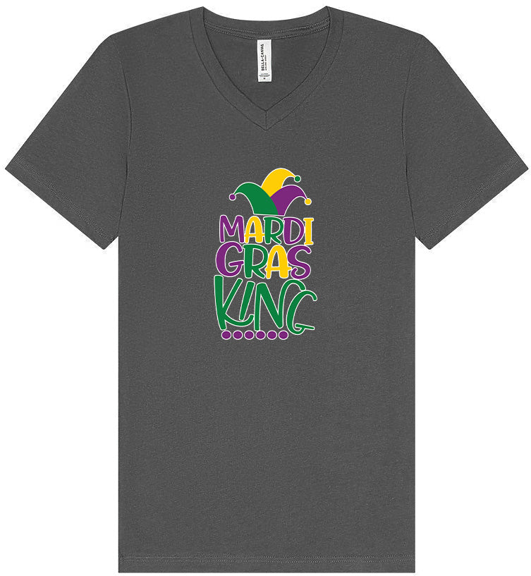Mardi Gras King Unisex V-Neck Shirt