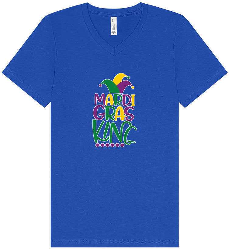 Mardi Gras King Unisex V-Neck Shirt