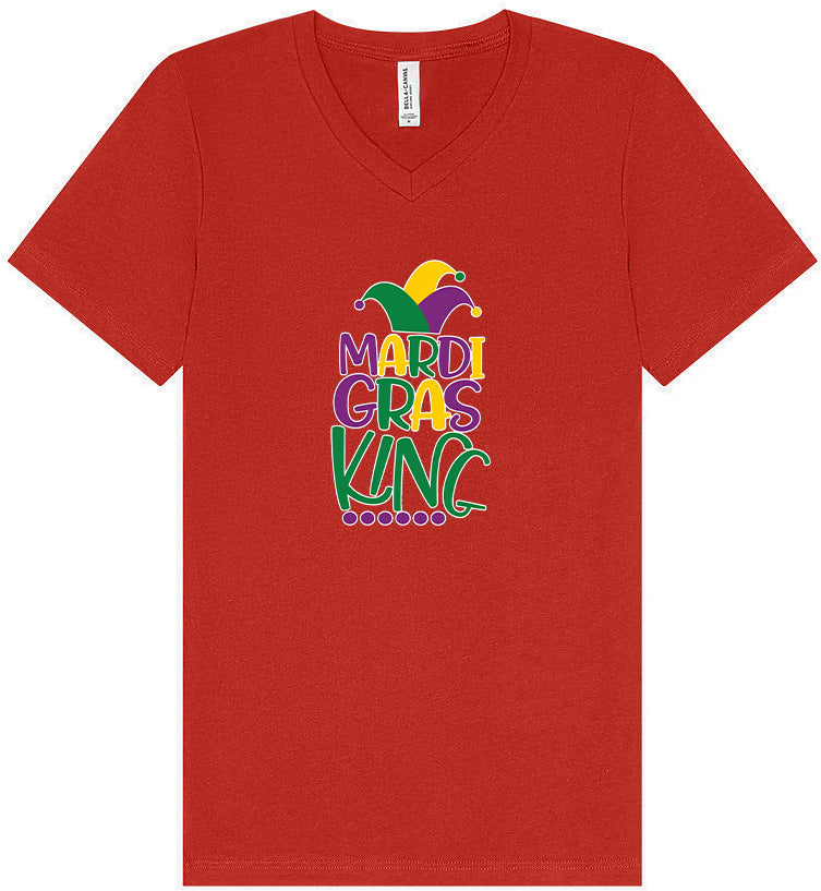 Mardi Gras King Unisex V-Neck Shirt