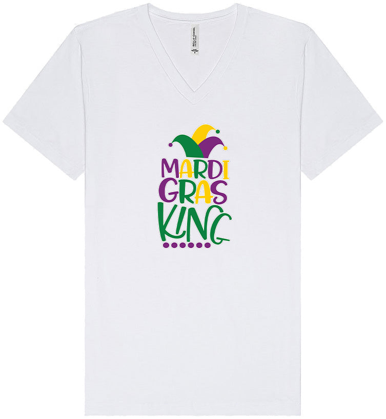 Mardi Gras King Unisex V-Neck Shirt