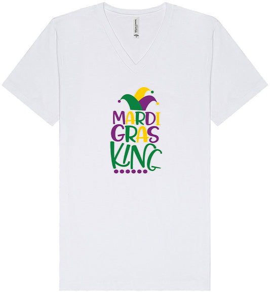 Mardi Gras King Unisex V-Neck Shirt