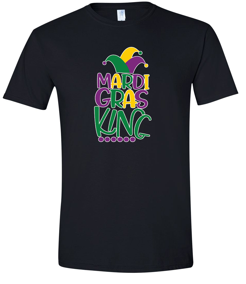 Mardi Gras King Adult Gildan Soft Shirt