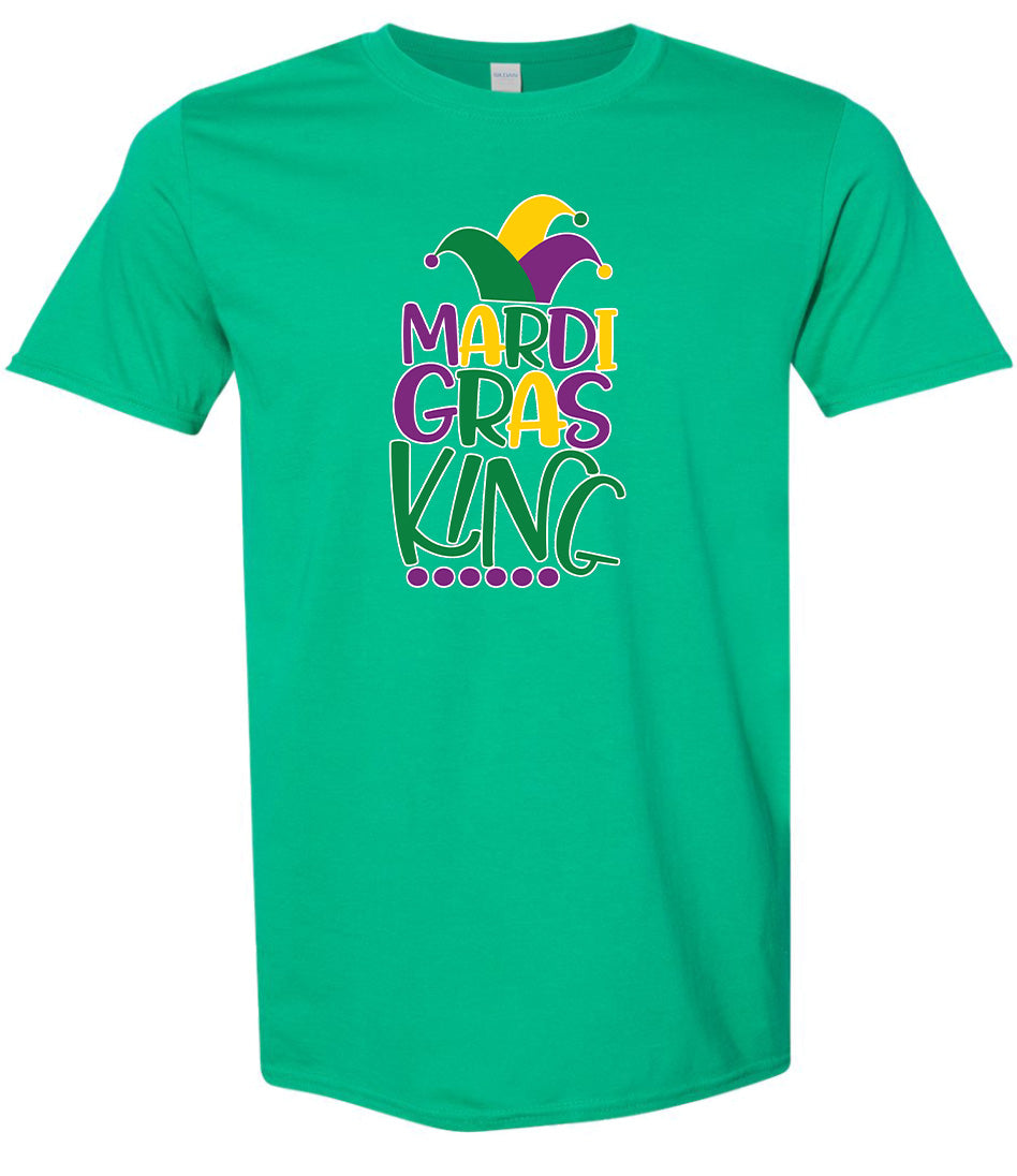 Mardi Gras King Adult Gildan Soft Shirt