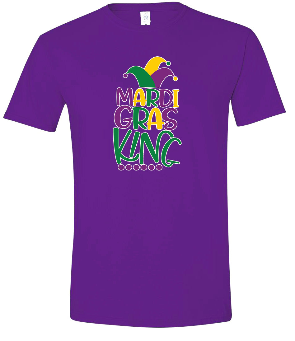 Mardi Gras King Adult Gildan Soft Shirt