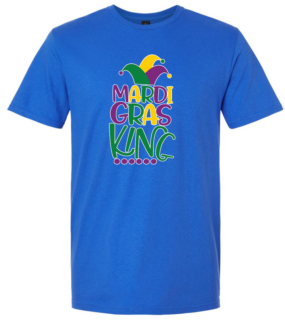 Mardi Gras King Adult Gildan Soft Shirt